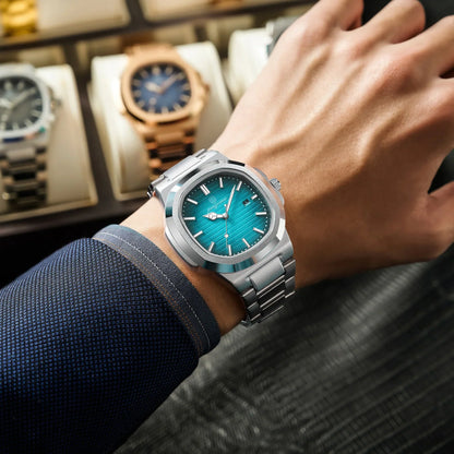 Herren Armbanduhr Edelstahl Elegant Slim