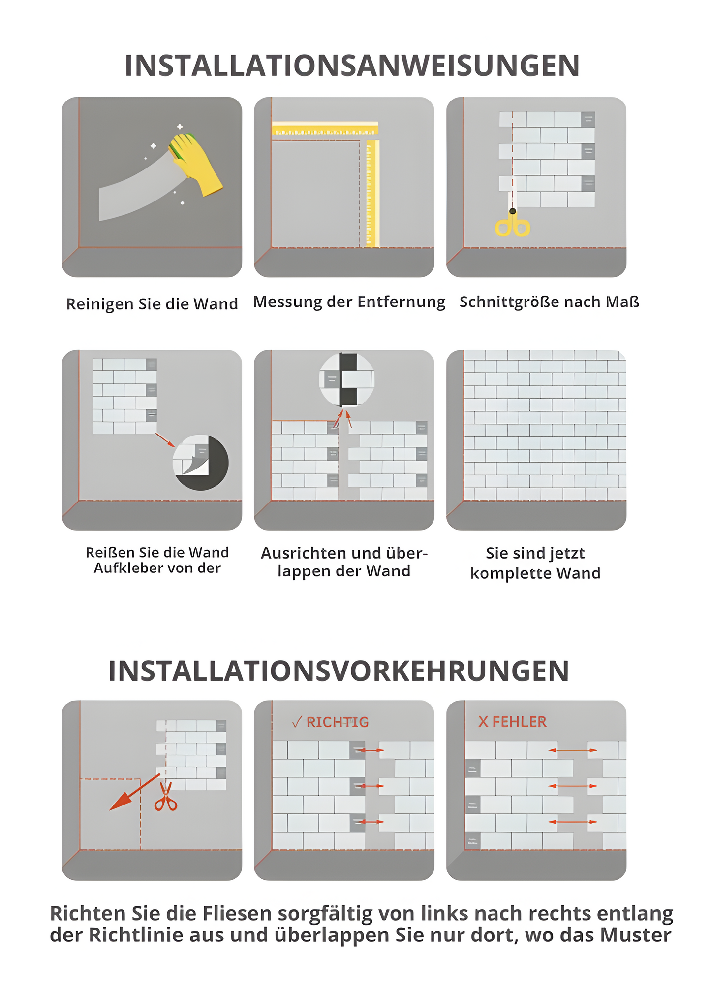 3D Wandfliesen Selbstklebend Modern Wasserfest