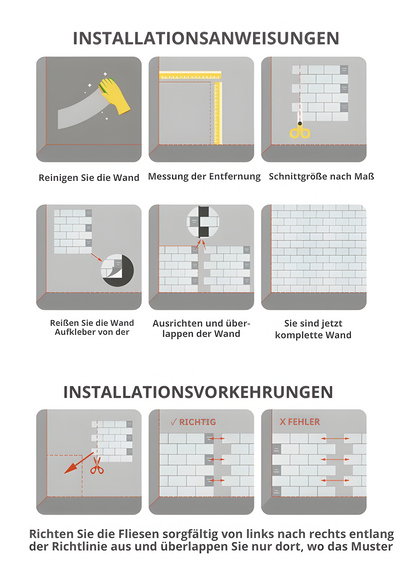 3D Wandfliesen Selbstklebend Modern Wasserfest