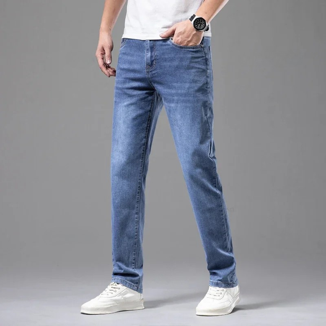 Herren Jeans Baumwolle Bequem Elegant