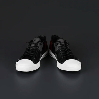Herren Leder Sneaker Schwarz Elegantes Design