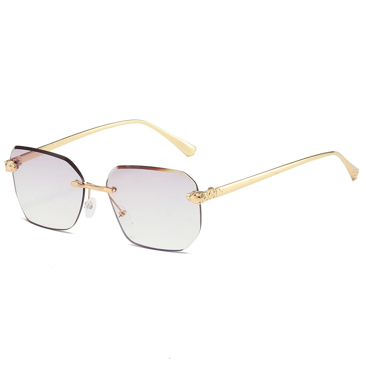 Herren Sonnenbrille Ohne Rahmen Sportlich Schwarz