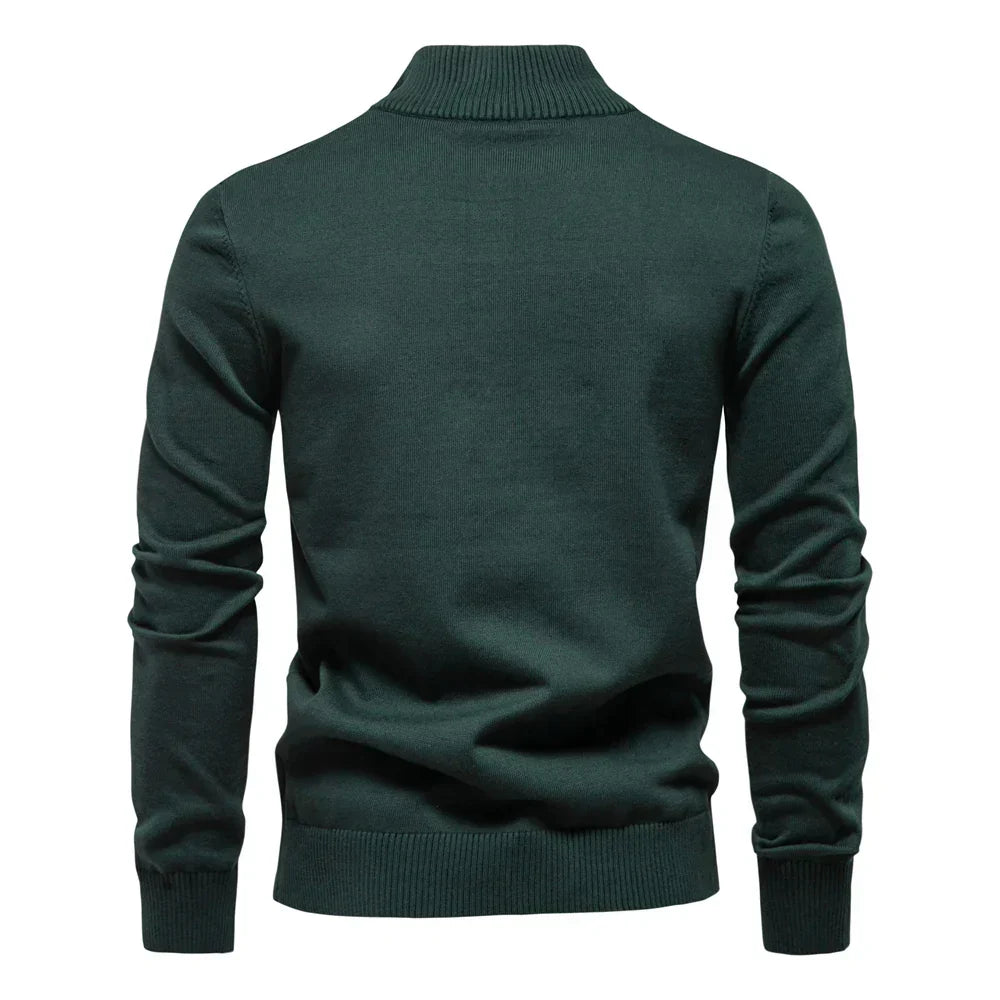 Herren Strickpullover Reißverschluss Modern Warm