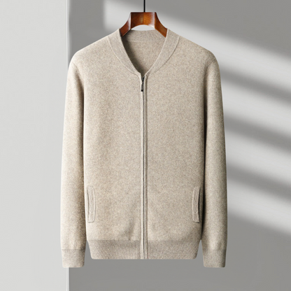 Herren Strickjacke Woll Warm Reißverschluss Hochwertig