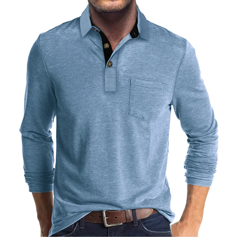 Herren Langarmhemd Klassisch Slim Fit