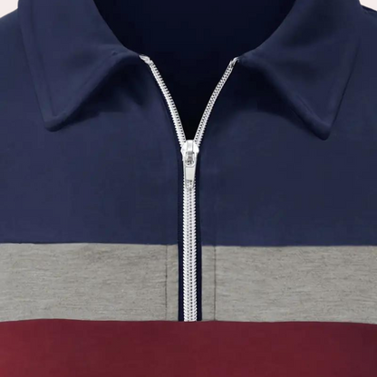 Herren Poloshirt Langarm Baumwolle Bequem