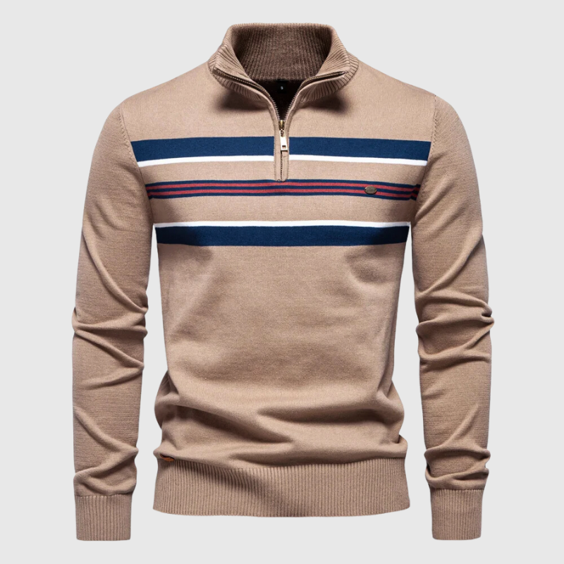 Herren Strickpullover Reißverschluss Modern Warm