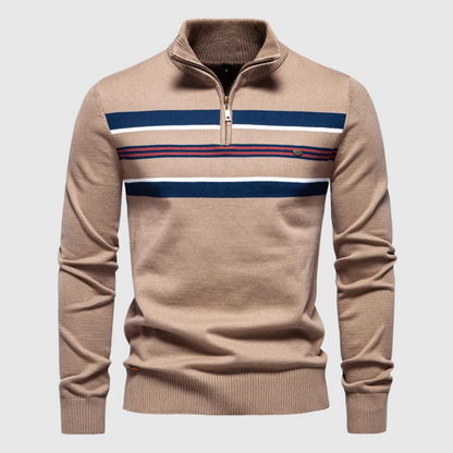 Herren Strickpullover Reißverschluss Modern Warm