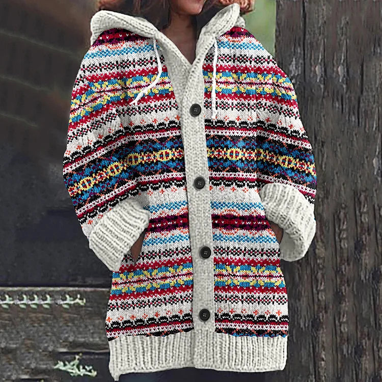 Damen Strickjacke Knopfleiste Bequem Warm - BerlinGlamour