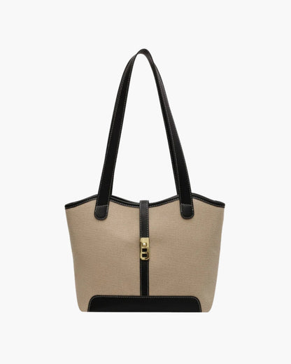 Schultertasche Leder Elegante Damenhandtasche Mit Drehverschluss