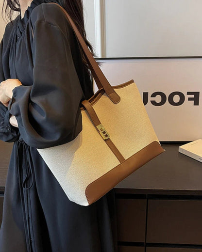 Schultertasche Leder Elegante Damenhandtasche Mit Drehverschluss