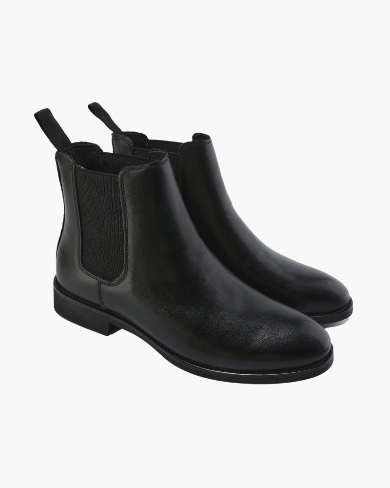 Herren Chelsea Boots Leder Schwarz Klassisch - BerlinGlamour