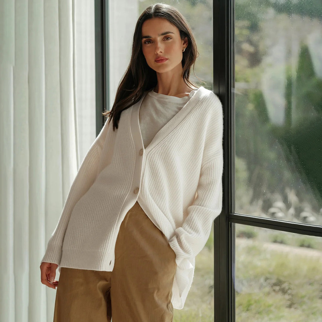 Großer Damen-Cardigan Oversized Weich