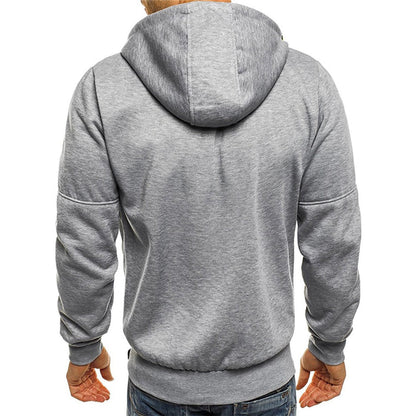 Lässiger Herren Hoodie mit Reißverschluss Schwarz