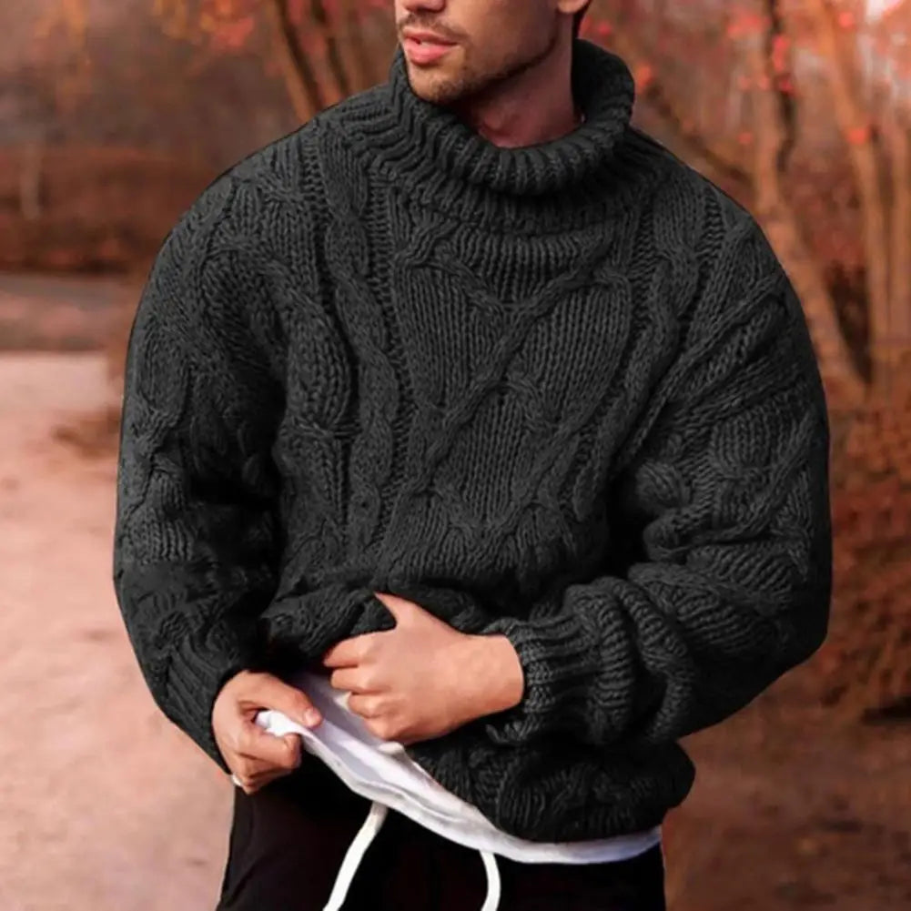 Herren Rollkragenpullover Dick Warm Winter