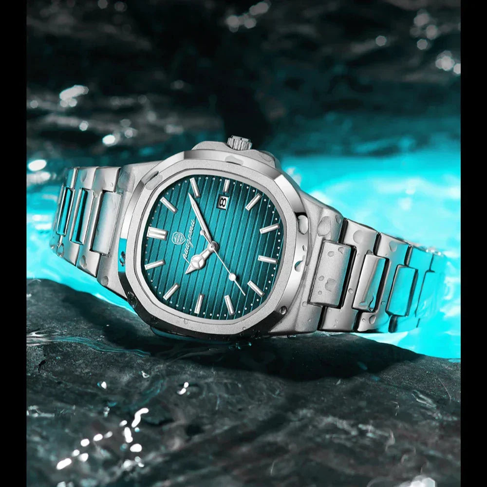 Herren Armbanduhr Edelstahl Elegant Slim