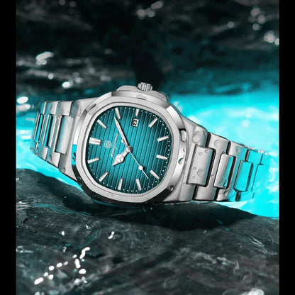 Herren Armbanduhr Edelstahl Elegant Slim