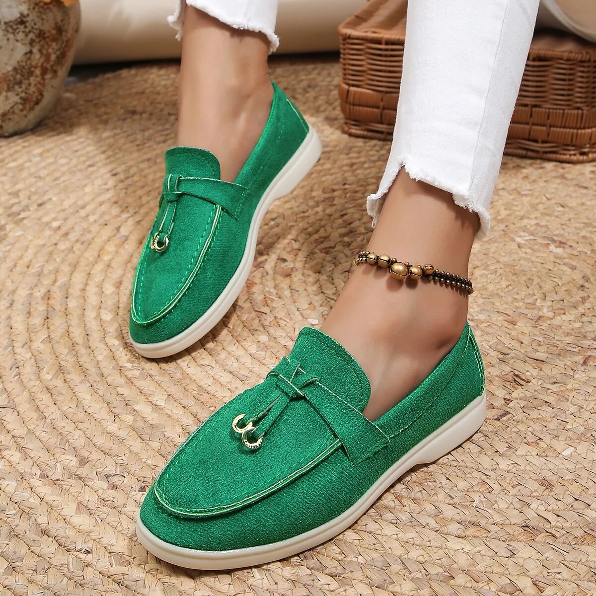 Damen Loafers Bequem Schuhe Komfort