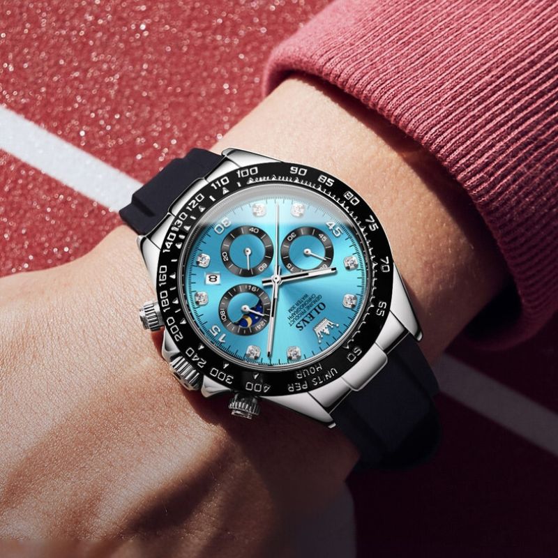 Herren Armbanduhr Edelstahl Elegante Analog