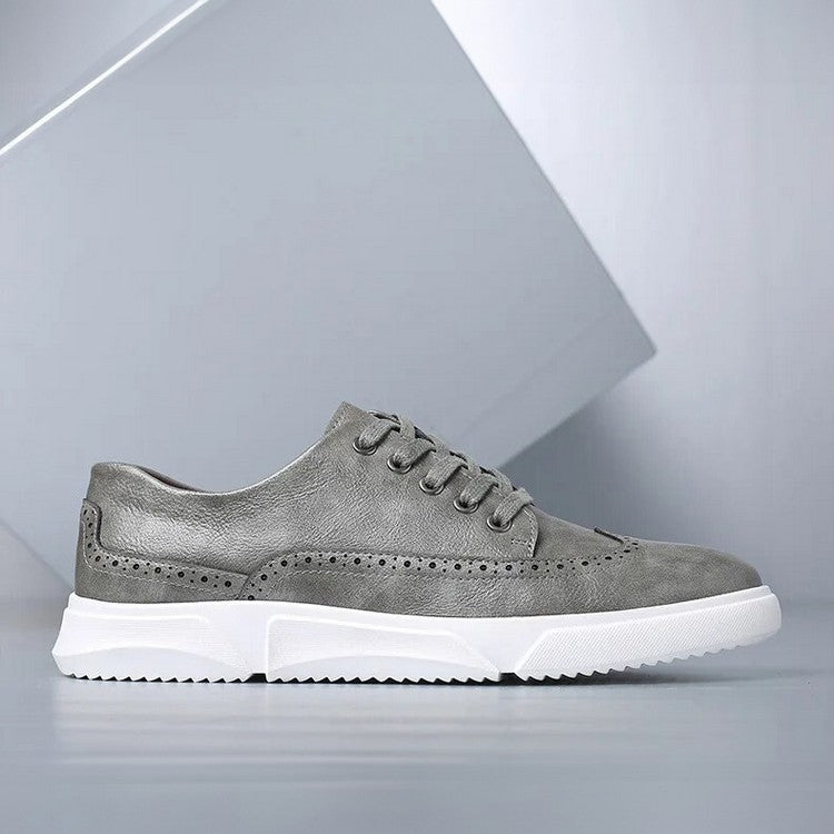 Herren Leder Sneaker Elegant Braun für Geschäftsanlässe