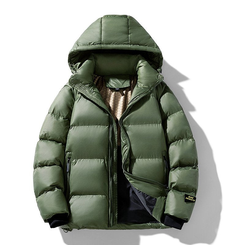 Herren Steppjacke Warm mit Kapuze Isoliert