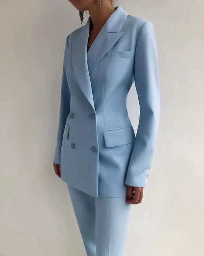 Eleganter Damen Blazer Hosen Anzug Set - BerlinGlamour