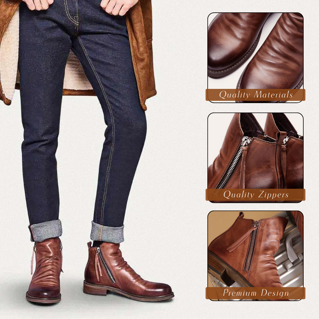 Herren Chelsea Stiefel Schwarz Elegent