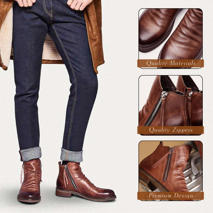 Herren Chelsea Stiefel Schwarz Elegent