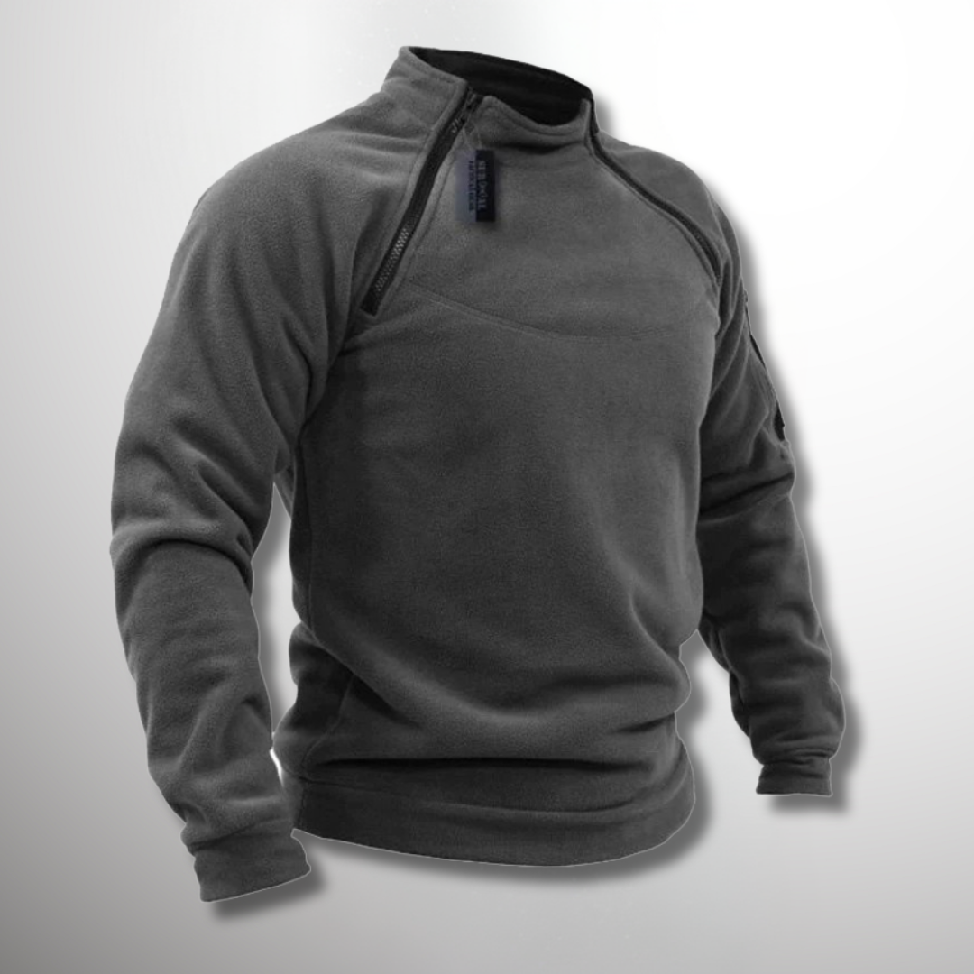 Herren Pullover Frühling Viertelzip Stehkragen Modern - BerlinGlamour