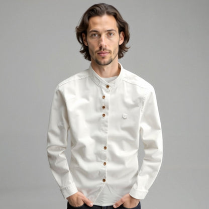 Herrenhemd Slim Fit Stehkragen Modern