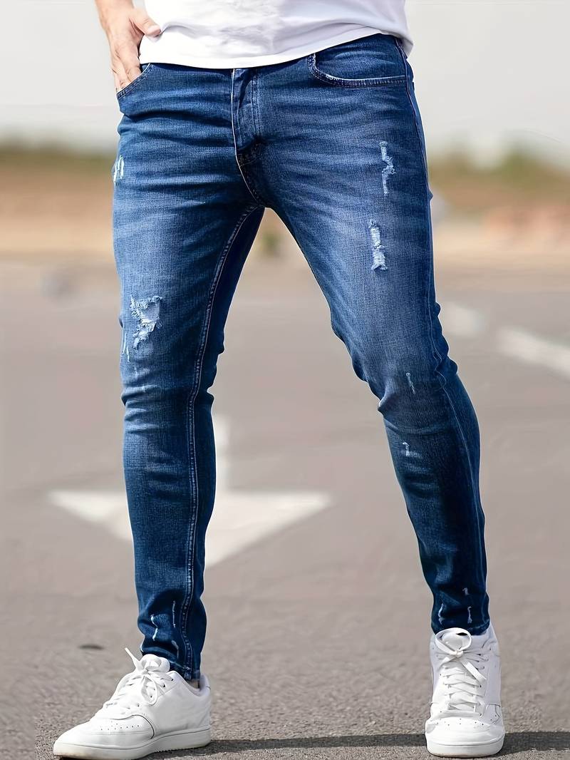 Herren Jeans Ripped Stretch Skinny Fit - BerlinGlamour