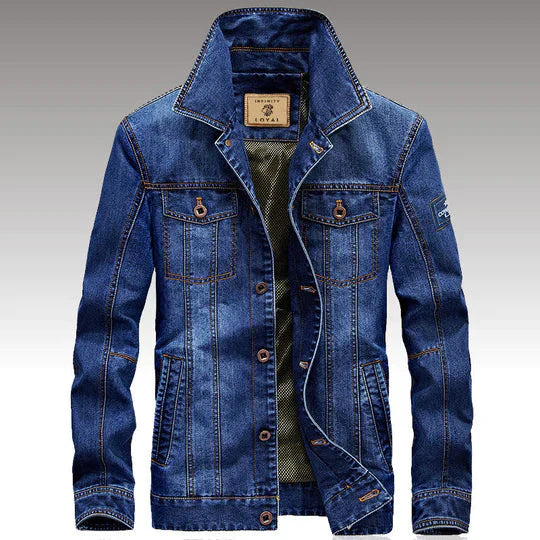 Herren Jeansjacke Slim Fit Button Up - BerlinGlamour