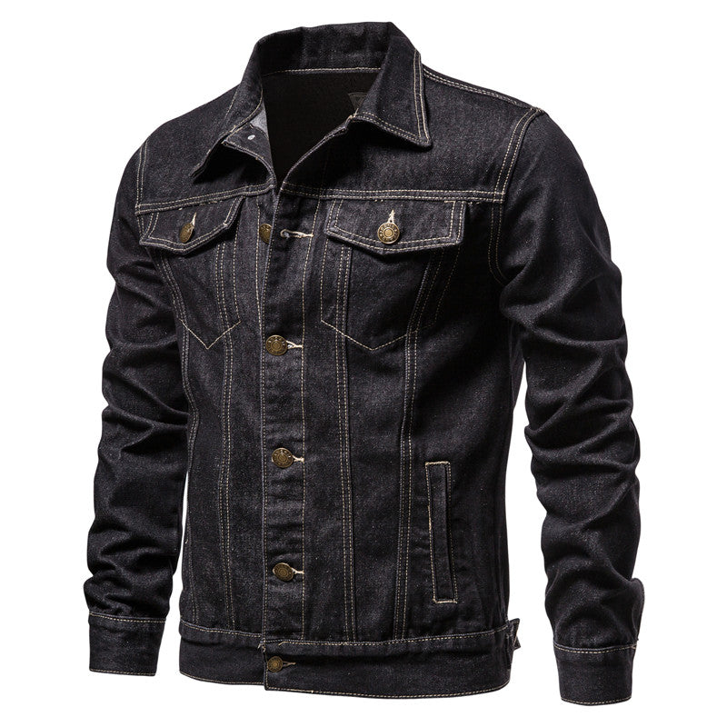 Herren Jeansjacke Klassisch Button-Up Blau - BerlinGlamour