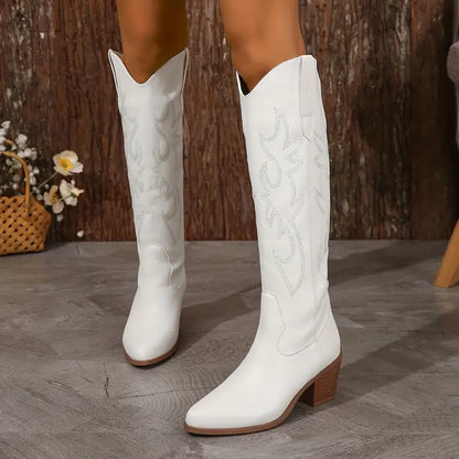 Western Stiefel Bestickt Cowboy Style Größe 36-42