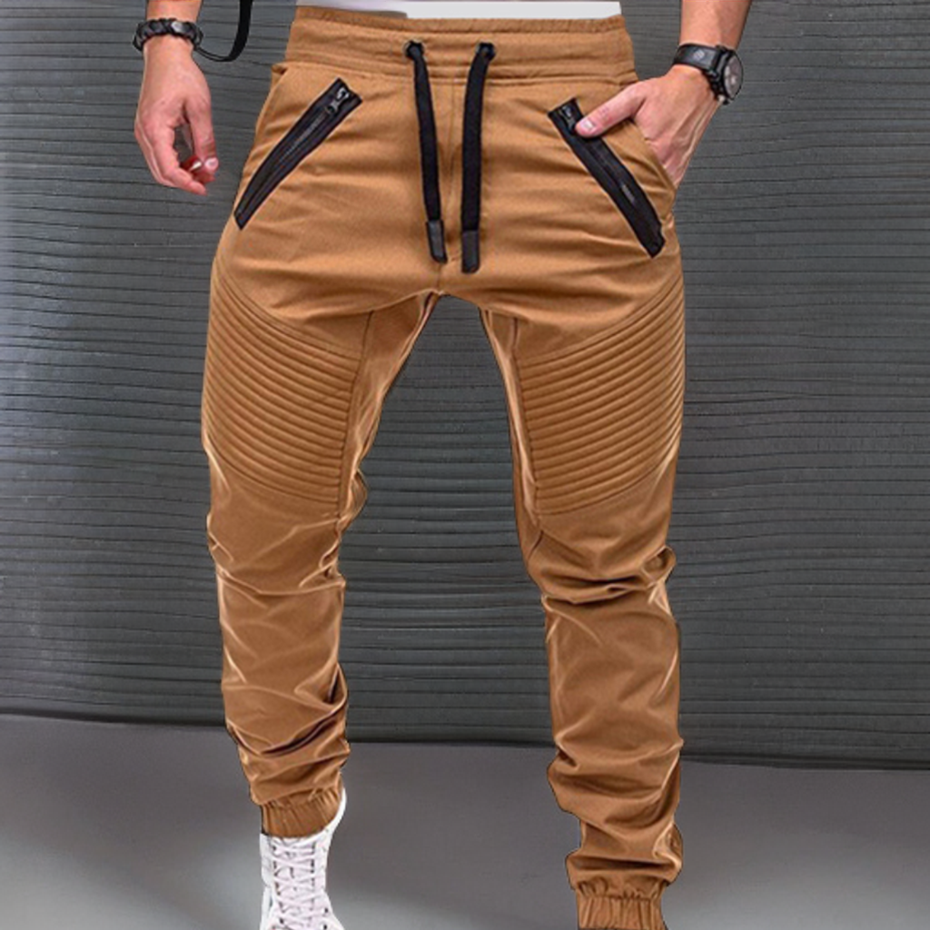 Elastische Jogginghose für Männer mit Kordelzug und Taschen - BerlinGlamour