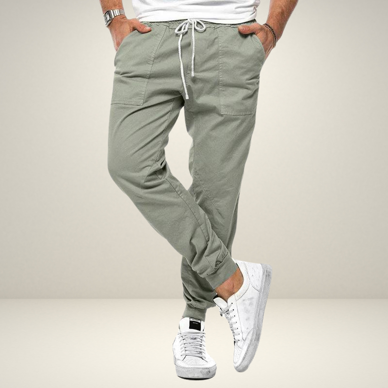 Elastische Herren-Joggerhosen mit Taschen und Kordelzug - BerlinGlamour
