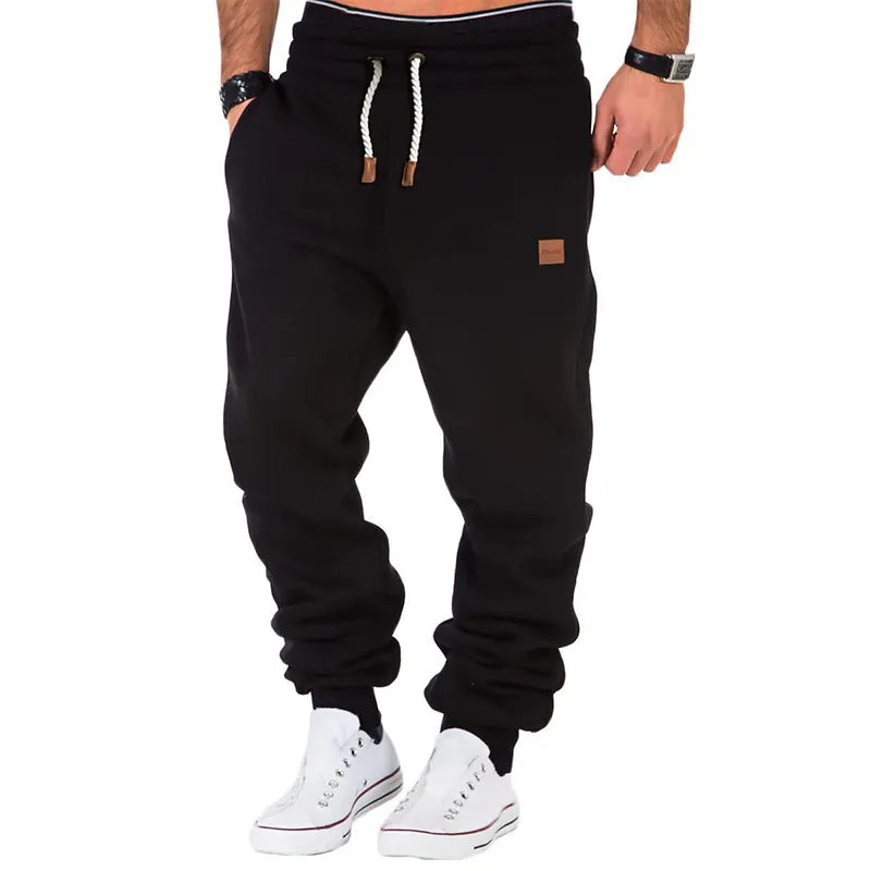 Jogginghose für Herren | Kordelzug | Baggy | Jogginghose | Jogginghose für Herren-Schwarz-S-Chaps Herrenmode