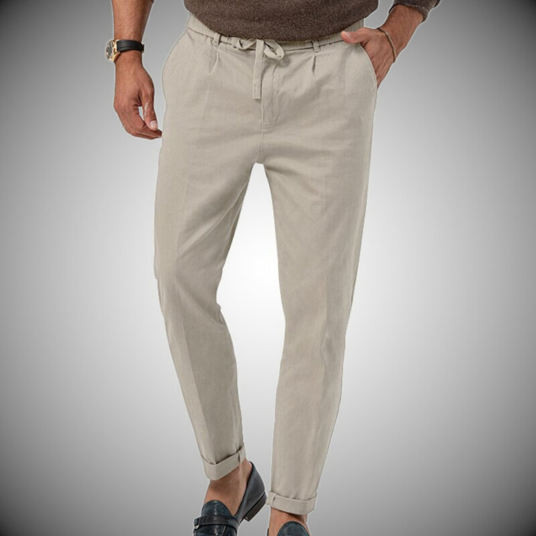 Herren Leinenhose Bequem Elegant Sommer