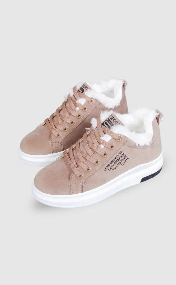 Fleece Sneaker Warm Klobige Sohle - BerlinGlamour