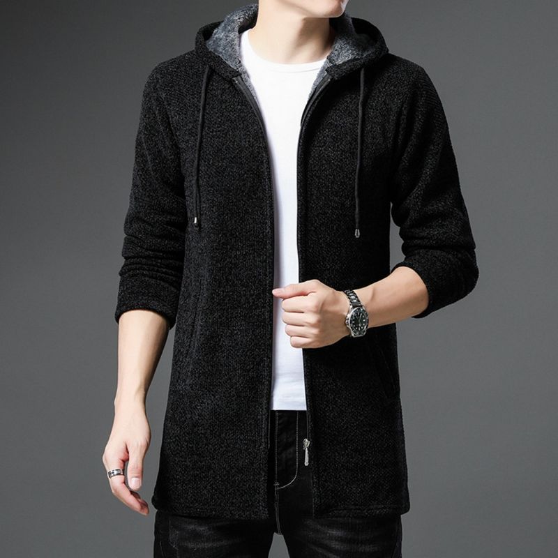 Herren Strickjacke Warm Fleecefutter Winter