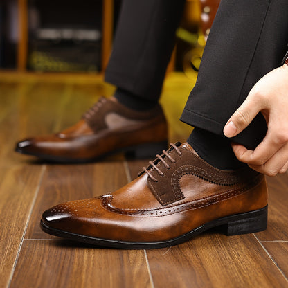 Herren Leder Schuhe Elegantes Business Design