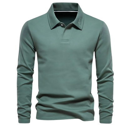 Herren Poloshirt Langarm Klassisch Stylish