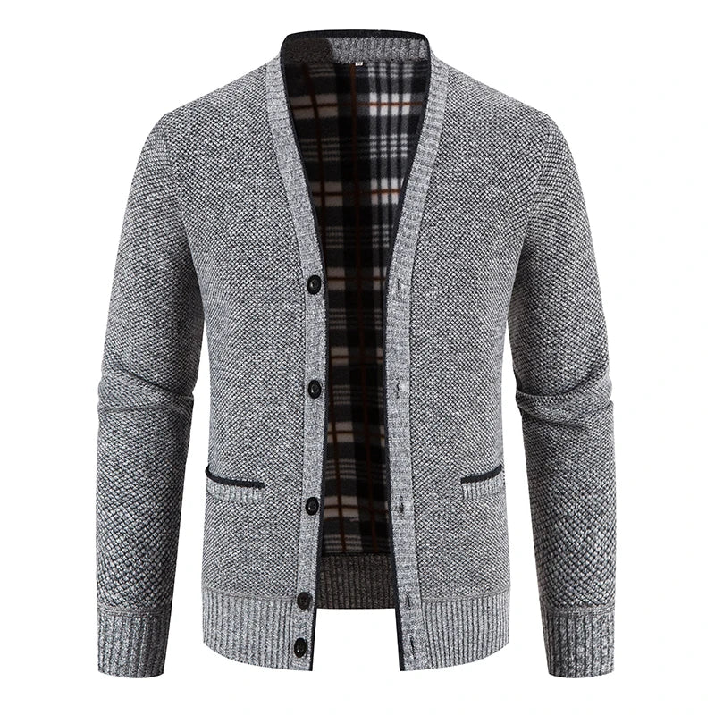 Gestrickte Pulloverjacke mit Tasche – Modell Kevin
