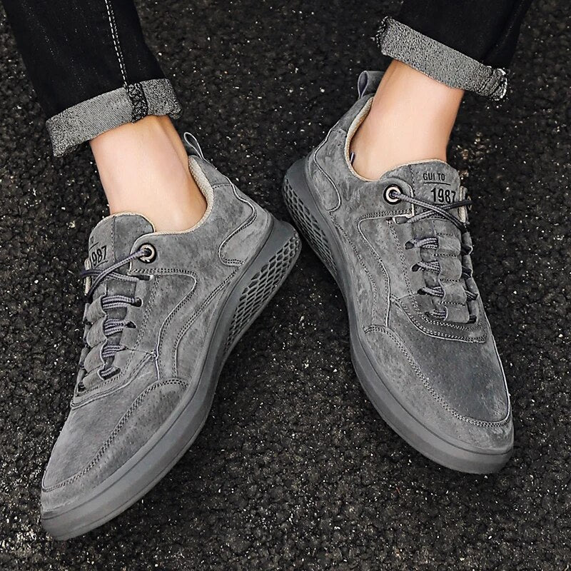 Herren Sneaker Sport Wildleder Schuhe