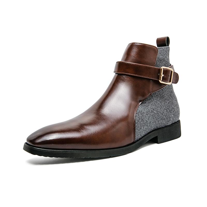 Leder Stiefel Herren Handgefertigt Echtleder Schwarz