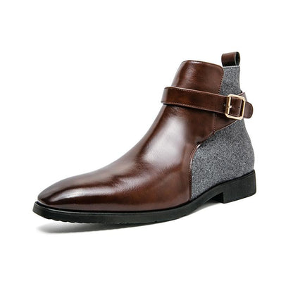 Leder Stiefel Herren Handgefertigt Echtleder Schwarz