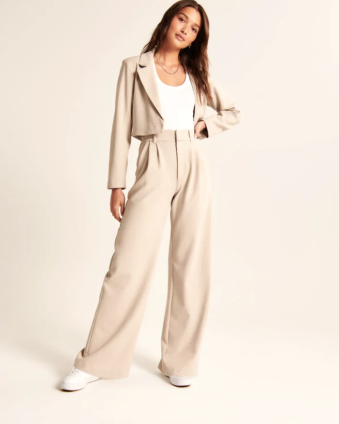Hohe Taille Hosen Elegante Weite Damenhosen - BerlinGlamour