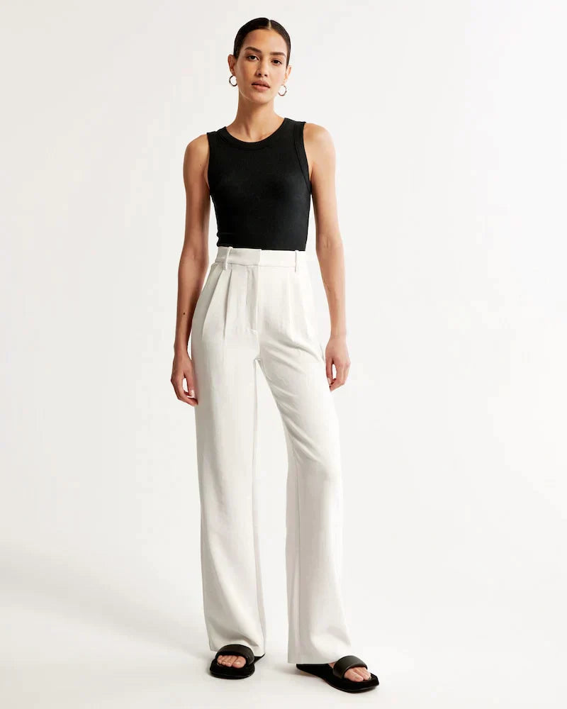 Damenschuhe passen nicht, es ist eine Hose: Damen Weite Bein Jeanshose