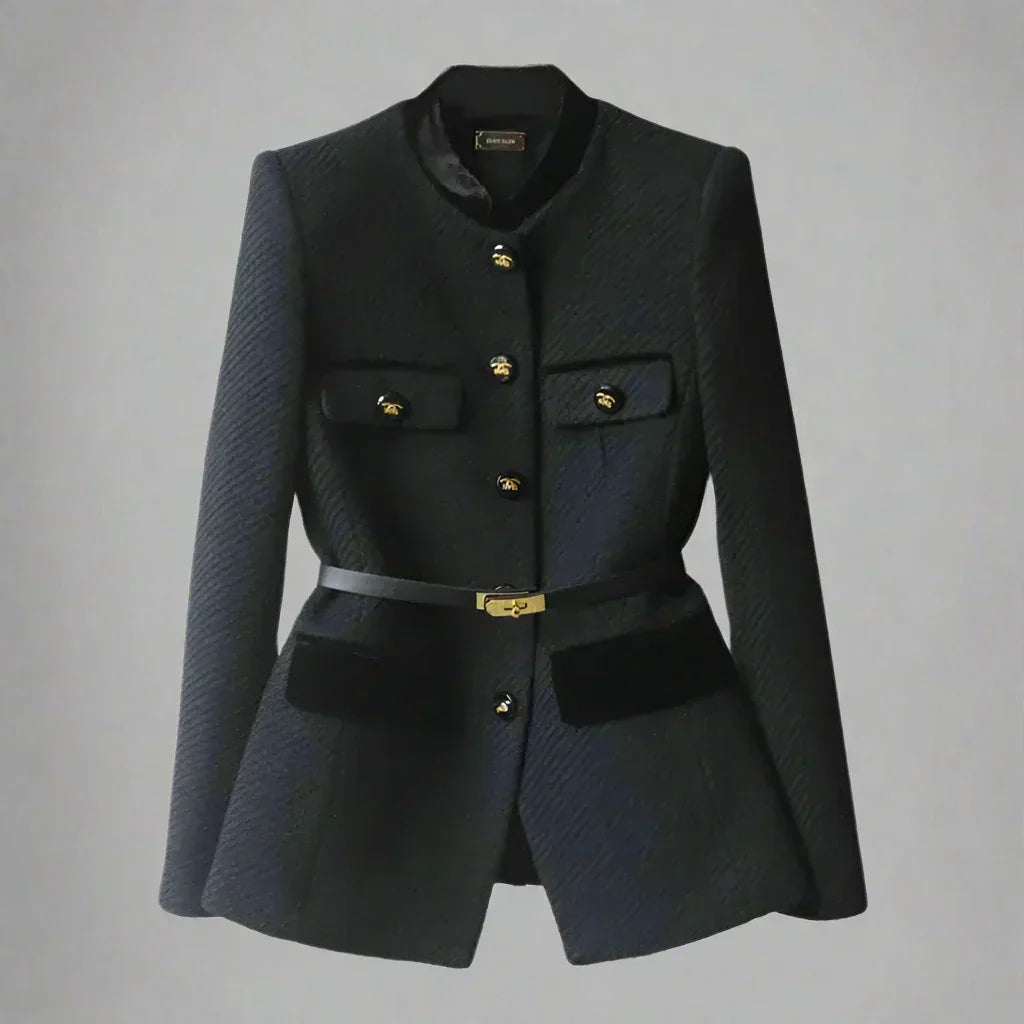 Klassischer Damen Wollmantel Elegant Lang - BerlinGlamour