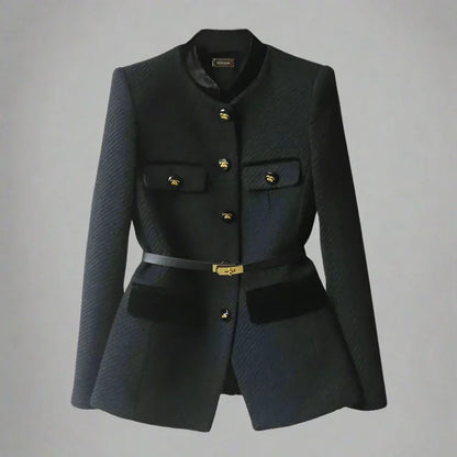 Klassischer Damen Wollmantel Elegant Lang - BerlinGlamour